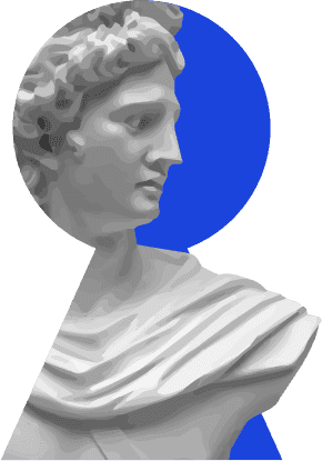 Busto clásico de escultura griega